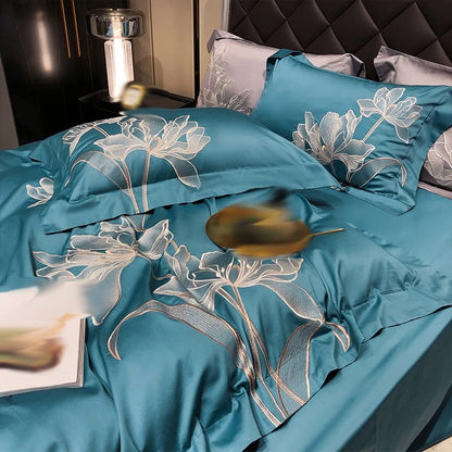  LEIGE Home Textiles Bed Sheet Four-Piece Cotton Quilt Cover Bedding Sets (Color : D, Size : 220 * 240cm)