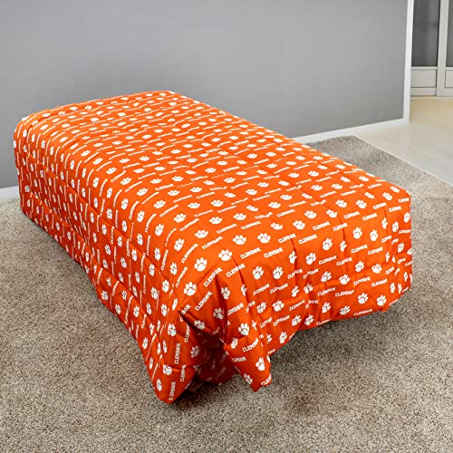 COLLEGE COVERS Everything Comfy Clemson Tigers Reversible Big Logo Soft And Colorful Comforter, Full