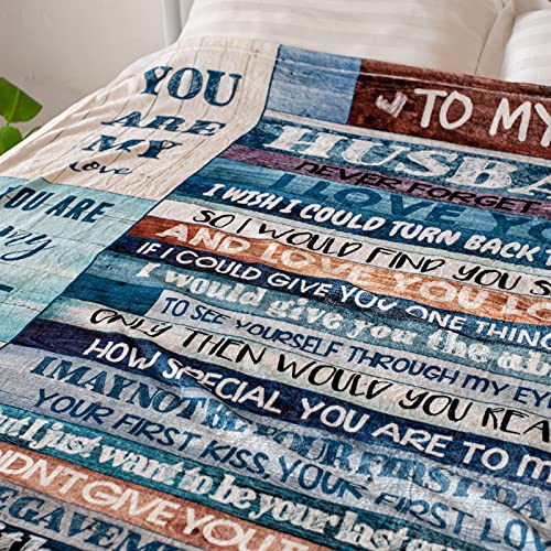  Gifts For Husband Him Gift From Wife Blanket For Christmas Wedding Anniversary Birthday Fathers Valentines Halloween Thanksgiving Day Romantic Husband Gifts Ideas Ultra Soft Blankets 60x50inch