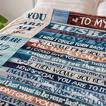  Gifts For Husband Him Gift From Wife Blanket For Christmas Wedding Anniversary Birthday Fathers Valentines Halloween Thanksgiving Day Romantic Husband Gifts Ideas Ultra Soft Blankets 60x50inch