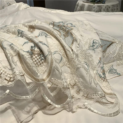  WALNUT Bedding Long Staple Cotton Bedding Sateen Four-Piece Set Skin-Friendly Soft Four-Piece Set (Color : E, Size : 220 * 240cm)