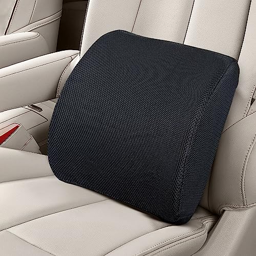  Super Comfy Lumbar Support Pillow For Office Chair And Car Seat, Removable Mesh Cover & Double Adjustable Straps, Ergonomic Memory Foam - Back Pillow For Back Pain Relief/Improving Sitting Posture