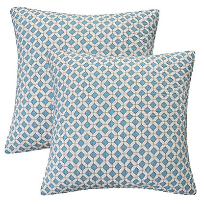  Levtex Home Palladium Grey Euro Sham Set Of 2 Blue Geo