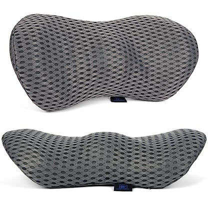  Divine Comfort Lumbar Support Pillow - Memory Foam Pillow For Back Support - Improves Posture - Detachable & Washable Back Cushion - Ergonomic Lumbar Pillow For Office Chair, Couch, Bed, And Car Seat