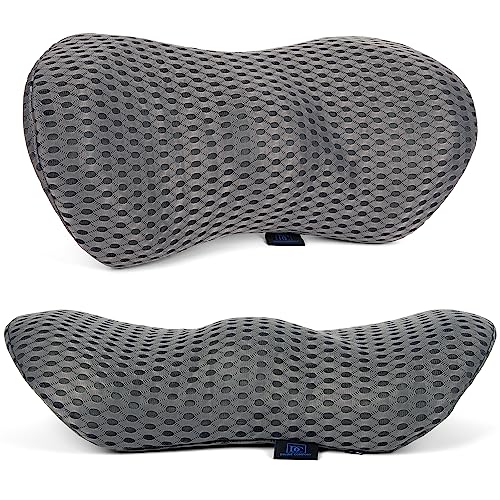  Divine Comfort Lumbar Support Pillow - Memory Foam Pillow For Back Support - Improves Posture - Detachable & Washable Back Cushion - Ergonomic Lumbar Pillow For Office Chair, Couch, Bed, And Car Seat
