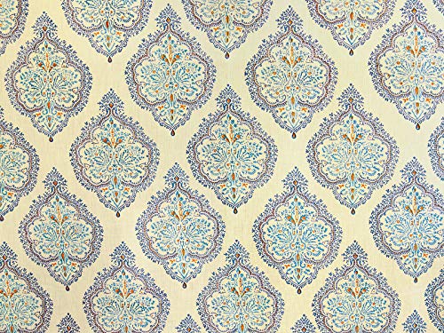  Dew ~ Stylish Elegant Yellow Blue French Queen Bedspread 90x90