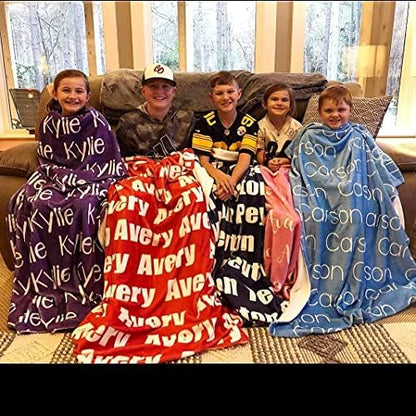  Personalized Name Blanket For Baby Girl Kids And Adults With Name, Customized Name Blankets To My Amazing Daughter, Custom With Daughter's Name, Add Your Family Name. Great Gift For Birthday