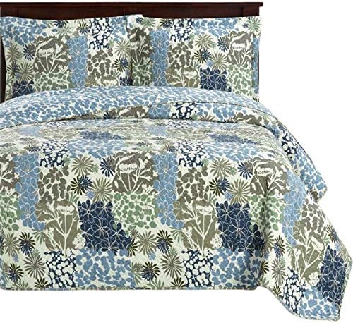  Royal Hotel Bedding Jewel Oversized Coverlet Set, Luxury Printed Design Quilt, Bedspread Set - Filled Quilts - Fits Pillow Top Mattresses - 3PC Set - King/California King Size