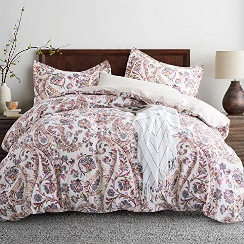  King Size Hotel Collections Super Soft Egyptian Cotton 3 Piece Modern Bedding Medallion Damask Duvet Cover Set-1000-Thread-Count Bedding Set 1 Duvet Cover And 2 Pillow Shams