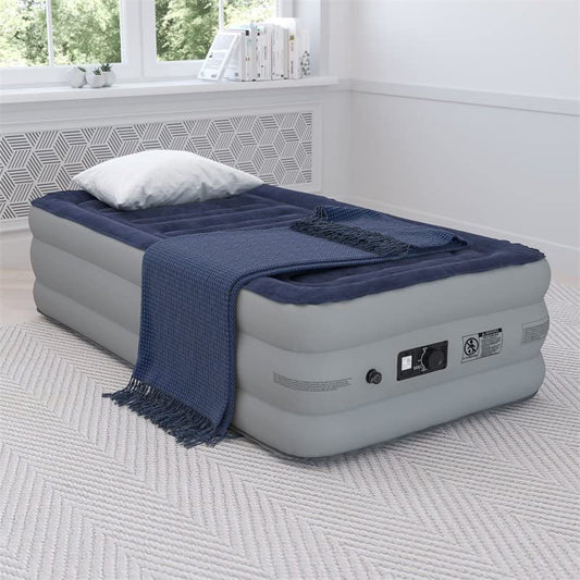  Kellos 18 Inch Air Mattress With ETL Certified Internal Electric Pump And Carrying Case - Twin