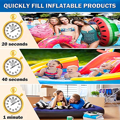 Lectric Air Pump, Portable Air Mattress Pump, Two-Way Universal Inflator Electric Pump For Inflatables Pool, Airbeds, Etc