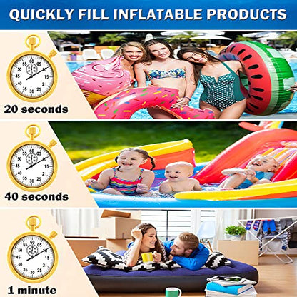  Lectric Air Pump, Portable Air Mattress Pump, Two-Way Universal Inflator Electric Pump For Inflatables Pool, Airbeds, Etc