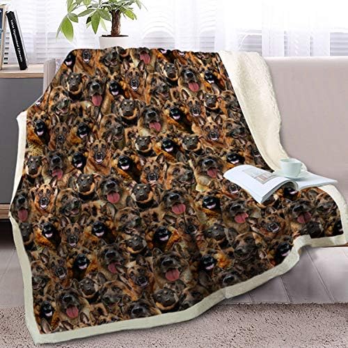  BlessLiving Shetland Sheepdog Blanket Fuzzy Dog Blanket For Kids Adults Puppy Lovey Fleece Blanket Shetland Sheepdog Pattern Sherpa Throw Blanket Shetland Sheepdog Gifts For Women (50 X 60 Inches)