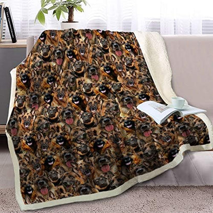  BlessLiving Shetland Sheepdog Blanket Fuzzy Dog Blanket For Kids Adults Puppy Lovey Fleece Blanket Shetland Sheepdog Pattern Sherpa Throw Blanket Shetland Sheepdog Gifts For Women (50 X 60 Inches)
