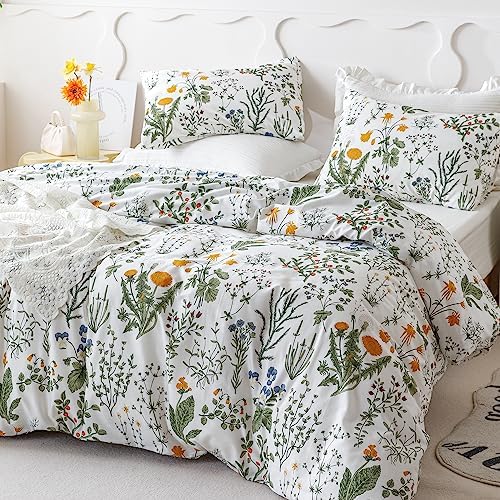  SUSYBAO Gray Botanical Duvet Cover King 100% Cotton Tropical Plant Duvet Cover 3 Pieces Set 1 Banana Leaves Patterned Duvet Cover With Zipper Ties 2 Pillowcases Luxury Soft Grey Leaf Bedding Set
