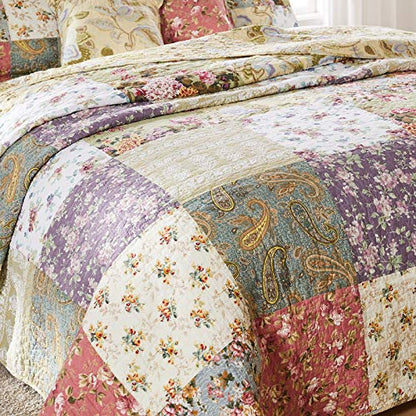 Greenland Home Blooming Prairie Bedspread Set, King, Multi