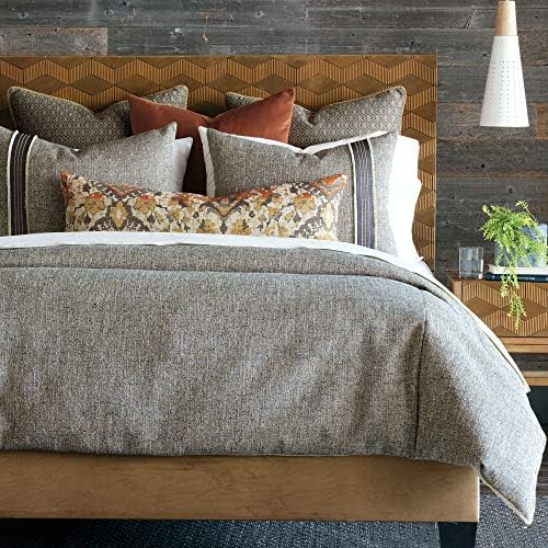  Eastern Accents Muir Luxury Mid Century Neutral Woven Queen, 7 Piece Bed Set