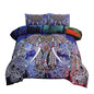  NTBED Bohemian Elephant Comforter Set Queen 3-Pieces Microfiber Exotic Printed Bedding Boho Mandala Printed Quilt Sets, Multi