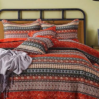  ENCOFT Best Striped Classical 3-Piece Patchwork Bedspread Quilt Sets Queen, Quilted Bedspread Comforter Bedding Sets