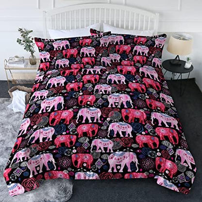  BlessLiving Strawberry Comforter Kawaii Strawberry Bedding Set Twin/Twin XL, Pink Red Fruit Quilted Set, Cute Bedspread For Kids Girls, Soft And All Season Blanket, 3 Pcs, 1 Comforter 2 Pillow Shams