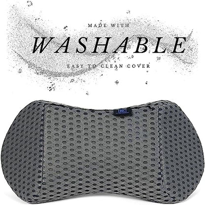  Divine Comfort Lumbar Support Pillow - Memory Foam Pillow For Back Support - Improves Posture - Detachable & Washable Back Cushion - Ergonomic Lumbar Pillow For Office Chair, Couch, Bed, And Car Seat