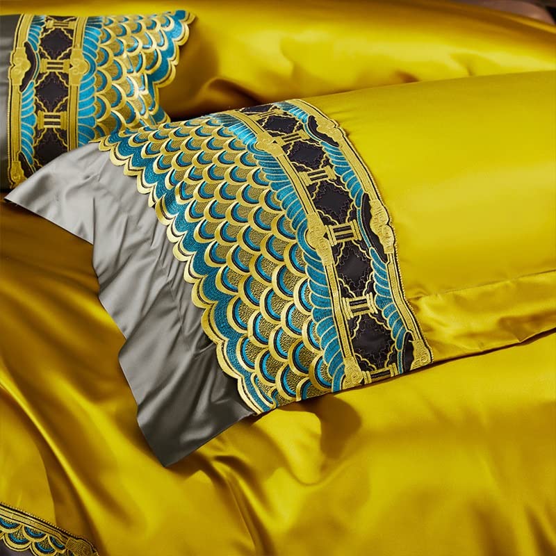  LEIGE Bedding Four-Piece Set Golden Villa Sample Room Bedding (Color : D, Size : 220 * 240cm)