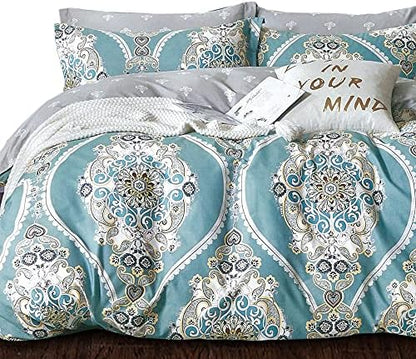 King Duvet Cover Set, 3pc Cotton Duvet Cover King Size 620 Thread Count, Soft King Cotton Duvet Cover, Colourful King Duvet Cover, Tropical Duvet Cover King Size, Wild Bloom