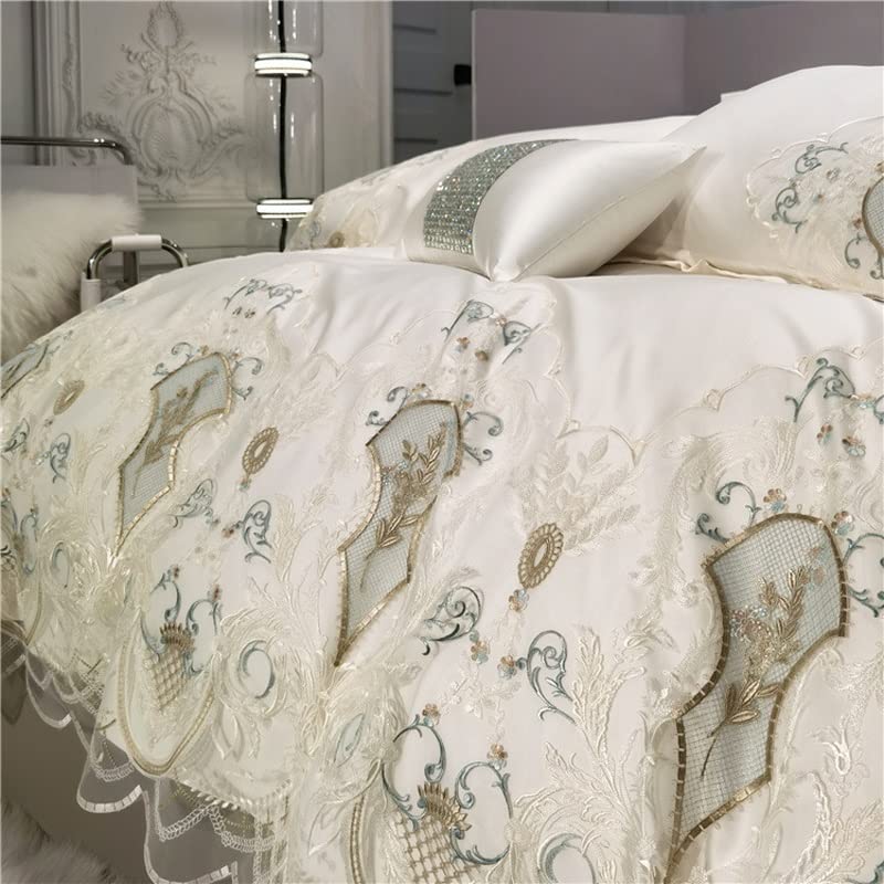  WALNUT Bedding Long Staple Cotton Bedding Sateen Four-Piece Set Skin-Friendly Soft Four-Piece Set (Color : E, Size : 220 * 240cm)