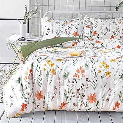  Queen Size Comforter Set, Burnt Orange Boho Tassel Down Alternative Filling Bed Sets - 90 X 90 3PC Soft Microfiber Chic Bohemian Farmhouse Bedding Duvet In A Bag For Women Men, Terracotta, Rust