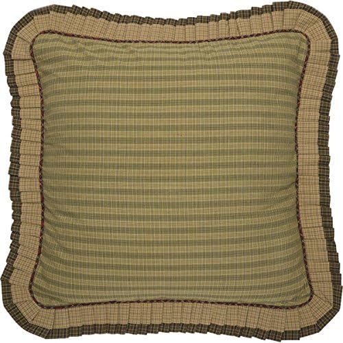  Tea Cabin Green Plaid King Pillow Case Set Of 2 21x40 Country Rustic Bedding Accessory, Moss Green