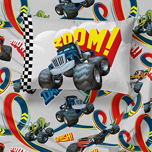  Nickelodeon Blaze Fast Track 3 Piece Twin Sheet Set, 39" X 75"