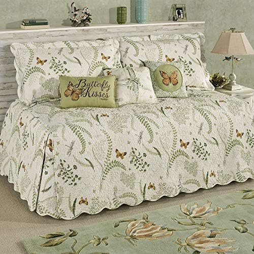  Of Class Butterfly Eden Embroidered Butterfly Kisses On Moss Green Rectangle Pillow 14 X 20 Inches