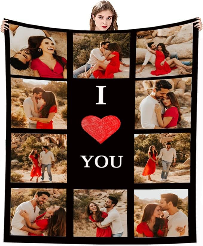  Gifts For Mom From Son, Love Letter Personalized Flannel Throw Blanket Birthday Christmas Thanksgiving Gifts Fits Couch Sofa Bedroom 50"x60"