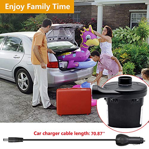  Electric Pump For Inflatables, Portable Air Pump With 3 Nozzles For Air Mattress Inflatable Pool Float