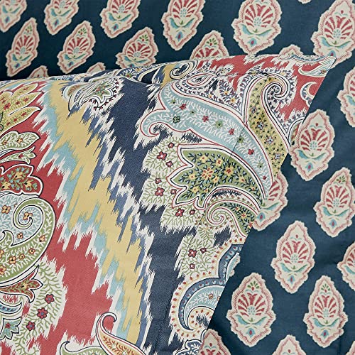  - Moreno Comforter Set - King Comforter + Two King Pillow Cases - Traditional Damask - Red, Blue, Grey, Gold, Teal - Comforter (106 X 94in.) And Pillow Case (36 X 20in.) - Cotton