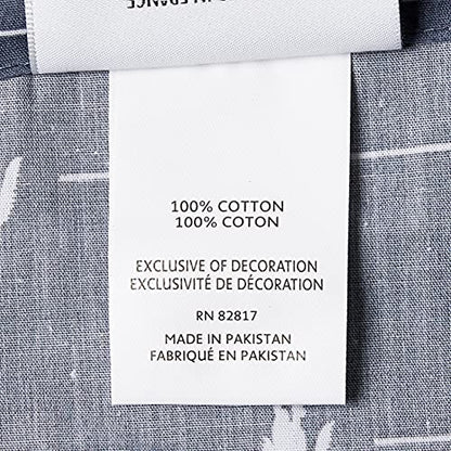  Lacoste 4-Piece Cotton Sheet Set, Slice, Vintage Indigo, Queen