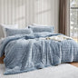  Cozy Peaks - Coma Inducer Oversized Queen Comforter Set - Chevron Frosted Navy