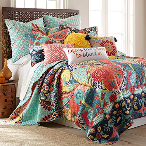  Levtex Home - Jules - Quilted Euro Shams Set Of Two (26 X 26 In.) - Medallion - Cotton