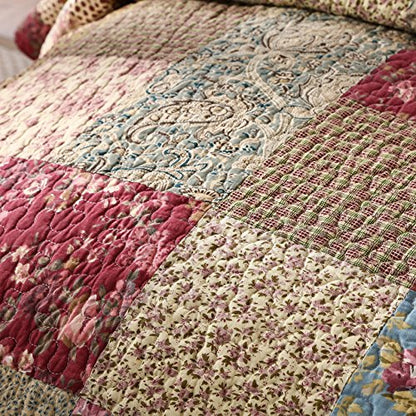  Cotton Patchwork Vintage Antique Floral Fairy Tale Tea Party 26x26 Euro Sham 1 Piece