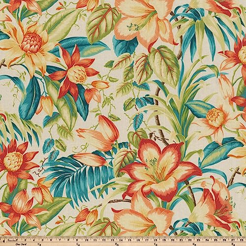  Pillow Perfect Tropic Floral Outdoor Throw Accent Pillow, Plush Fill, Weather, And Fade Resistant, Small Lumbar - 11.5" X 18.5", Blue/Green Botanical Glow, 2 Count