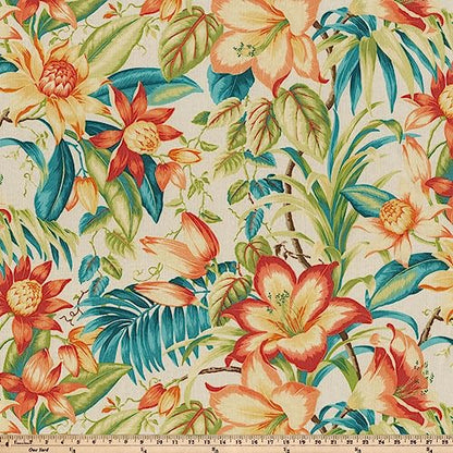  Pillow Perfect Tropic Floral Outdoor Throw Accent Pillow, Plush Fill, Weather, And Fade Resistant, Small Lumbar - 11.5" X 18.5", Blue/Green Botanical Glow, 2 Count