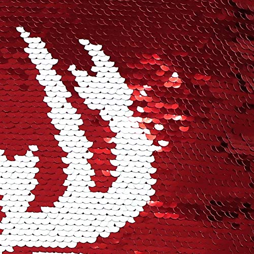  OTOSTAR Christmas Sequin Throw Pillow Covers 18x18 Inch Sparkle Decorative Pillowcases Magic Red Cushion Cover For Party Christmas Couch In-Outdoor Home Decor (Merry Christmas 5 Packs)