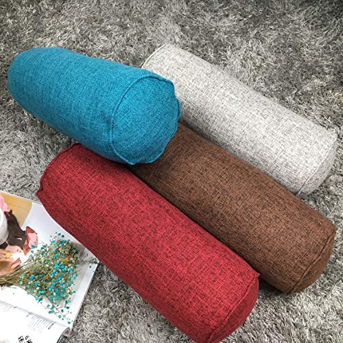  FINEASY Round Neck Pillow Roll Cervical Support Pillows Neck Pain Relief Cylinder Bolster Pillows With Removable Washable Cover For Sleeping/Chair/Car/Sofa…