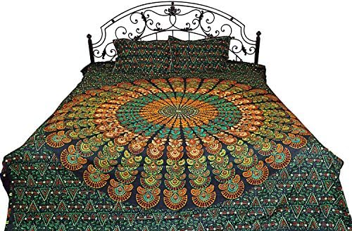  Bedspread From Pilkhuwa With Printed Giant Mandala - Pure Cotton Printed With Natural DyesbrWith Pil - Color True Navy Color