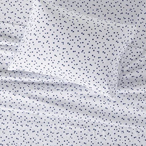  MI ZONE Printed Bed Sheets, Twin, Navy