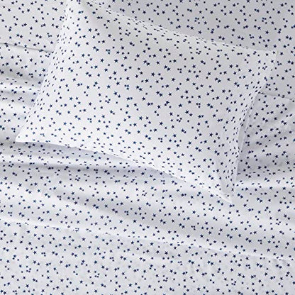  MI ZONE Printed Bed Sheets, Twin, Navy