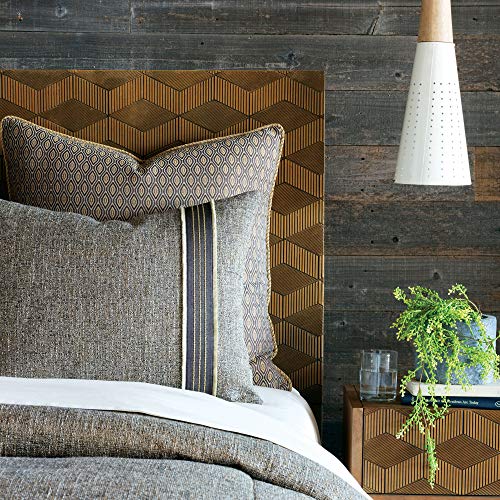  Eastern Accents Muir Luxury Mid Century Neutral Woven Queen, 7 Piece Bed Set