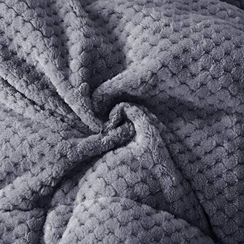  Luxury Plush Sherpa Comforter, Ultra Soft Cozy Reversible Fleece - Goose Down Alternative Fill, Machine Washable Bedding, Excalibur Grey, Twin/Twin XL Size