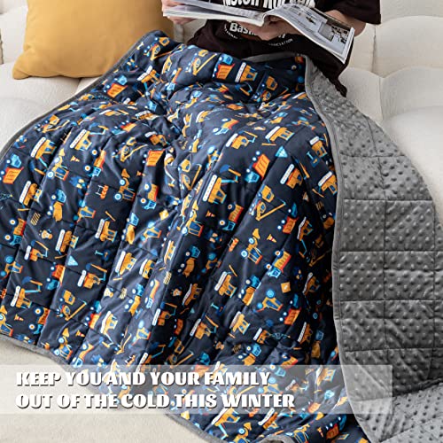  CHHKON Weighted Blanket For Kids And Teens Printed Weighted Blanket 7 Lbs (style8, 41''x60'' 7lb)