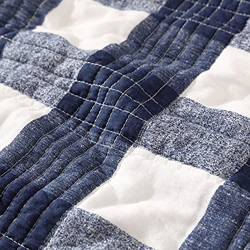 Eddie Bauer Home | Lakehouse Collection | Quilt Set - 100% Cotton, Reversible, Medium Weight Bedding With Matching Shams, Daybed, Blue